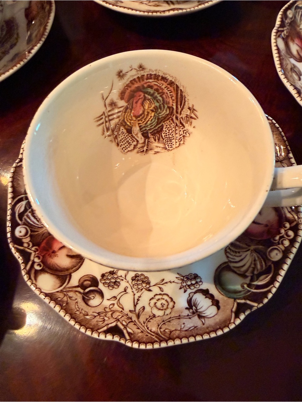 Johnson Brothers His Majesty Turkey, Fruits, Nuts Cup and Sauer, Made in England - Picture 3 of 16
